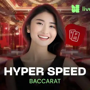 Hyper Speed Baccarat online game logo by Evolution on betriotgreece.com