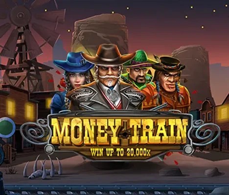 Money Train slot logo by Relax Gaming at BetRiot